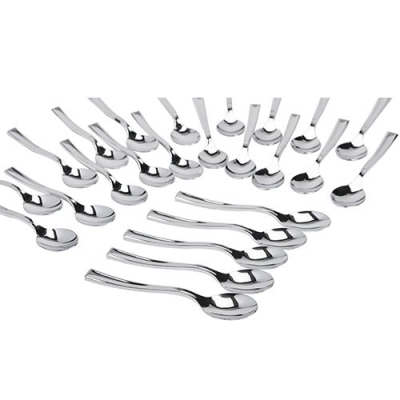 Disposable Plastic Silver Tea Spoons (Pack 24)