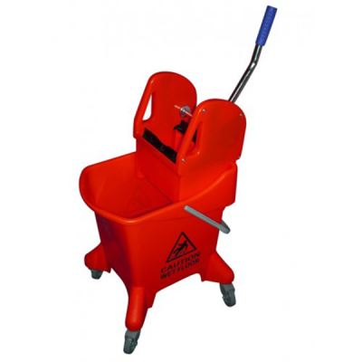 Deluxe Down Press Mop Bucket in Red