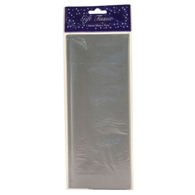 Tissue Paper Sheets Metallic Silver (Pack 3)
