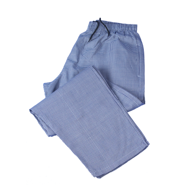Chef's Trousers Large Small Blue Check