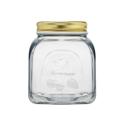 Homemade Airtight Jar with Gold Lid 0.5Ltr