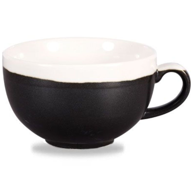 Churchill Monochrome Onyx Black Cappuccino Cup 8oz (Pack 12)