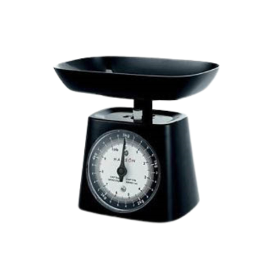 Hanson HB440 Black 5kg kitchen scale with bowl