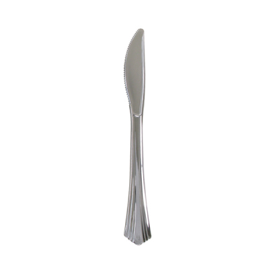 Disposable Silver Plastic Knives (Pack 10)