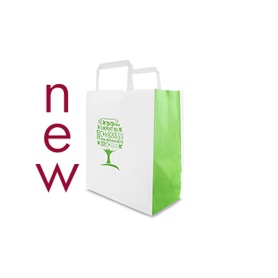 Vegware Medium SOS Paper Bag - Green Tree (Pack 250)