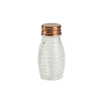 Beehive Glass Salt / Pepper Shaker With Copper Finish Top 80ml
