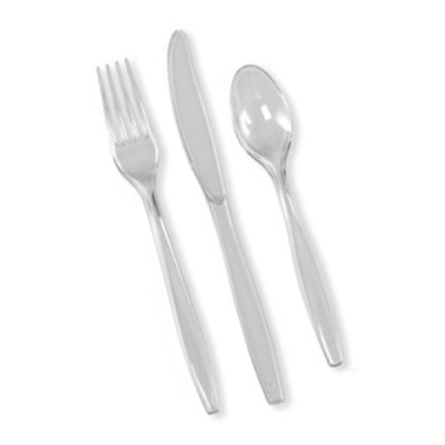 Clear Heavy Duty Plastic Disposable Knives (Pack 100)