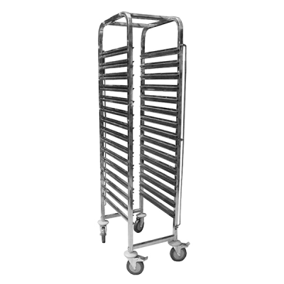 Stainless Steel 15 Tier Bakery Trolley for 600x400 Trays