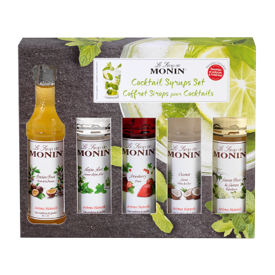 Monin Flavoured Mini Cocktail Syrups Gift Set ( 5 x 5cl Bottles)
