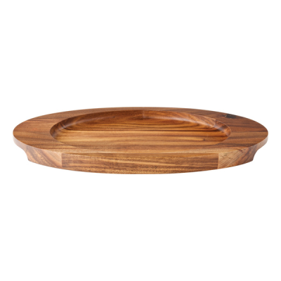Cast Iron Oval Wood Board 12 x 7" (30.5 x 17.5cm)