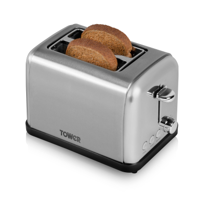 Tower 2 Slice Stainless Steel Toaster