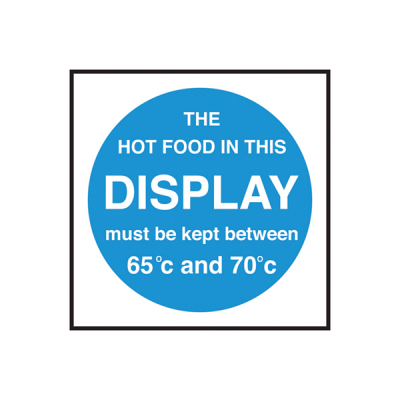 Self Adhesive Hot Food Display Temperature Sign