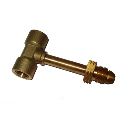 Brass Propane / LPG Extended Tee Connector for Cylinders