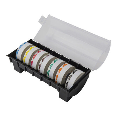 Plastic 7 Day Label Dispenser with 7 Round Day Dot Pack (Mon - Sun)