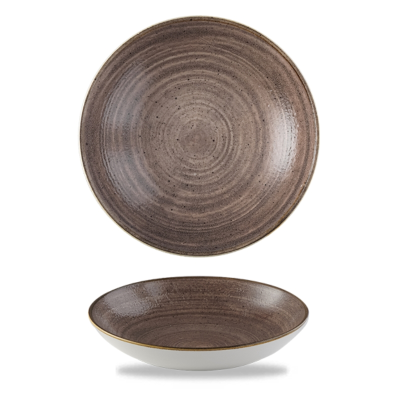 Churchill Stonecast Raw Brown Coupe Bowl 7.25"