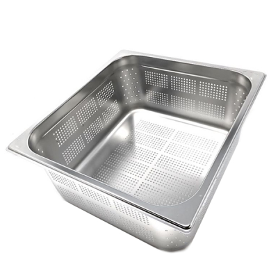 Gastronorm Pan Stainless Steel 2/3 150mm Deep Perforated
