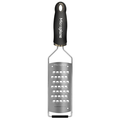 Microplane Gourmet Extra Coarse Grater with Black Handle