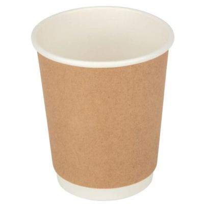Brown Double Wall Hot Drink / Coffee Cup 8oz (Pack 25) [500]