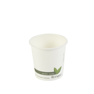 Biodegradable White PLA Hot Drink Cup 4oz (Pack 50) [1000]