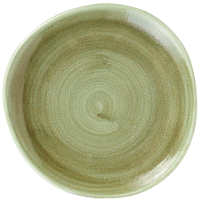 Churchill Stonecast Patina Burnished Green Round Trace Plate 8.25" (Pack 12)