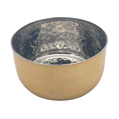 Brass Plated Hammered Round Ramekin 7.5cm x 3.5cm
