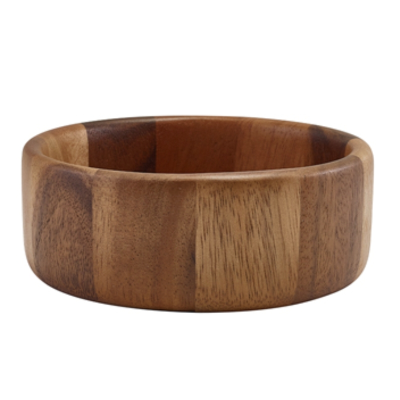 Acacia Wood Straight Sided Bowl 16cm