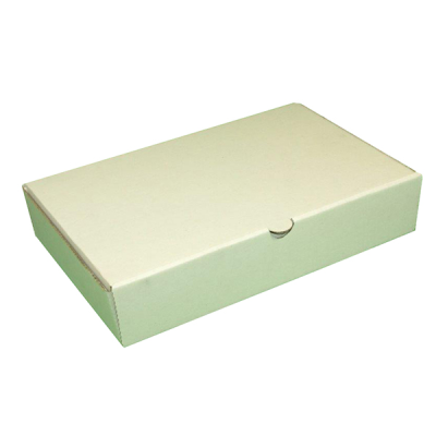 Corrugated Box, Small, White, 232 x 142 x 48 mm (Pack 100)