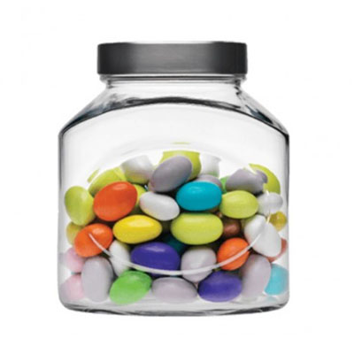 Elips Airtight Glass Jar With Metal Lid 1 Litre