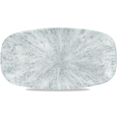 Churchill Stone Pearl Grey Chefs Oblong Plate 13.88x7.38" (Pack 6)