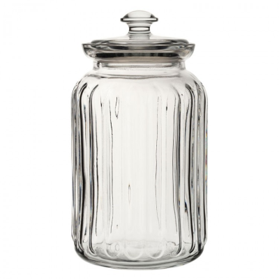 Viva Ribbed Glass Storage Jar 52.75oz