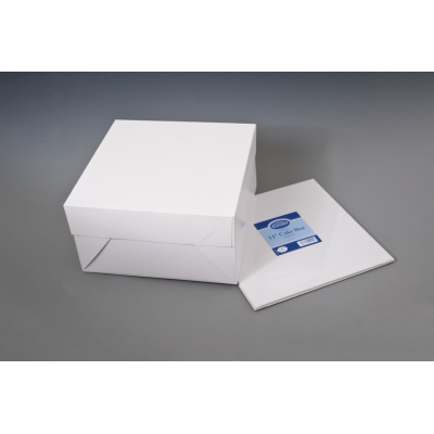 Essential Cake Box & Lid White 11"