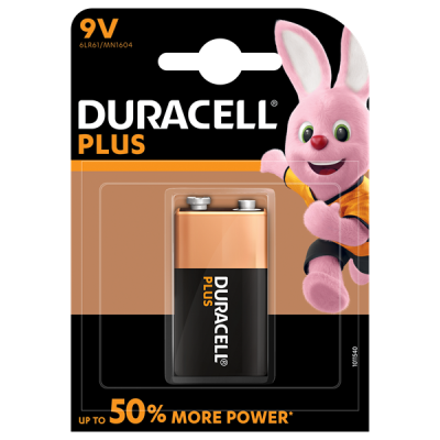 Duracell Plus Power Batteries 9V