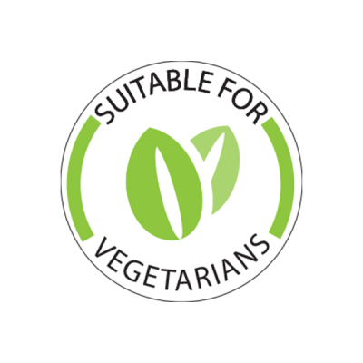 Removable ‘Suitable for Vegetarians’ Label - 25 x 25mm (Pack 1000)