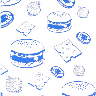 Greaseproof Paper Burger Wraps Blue 250x320mm (Pack 1000)