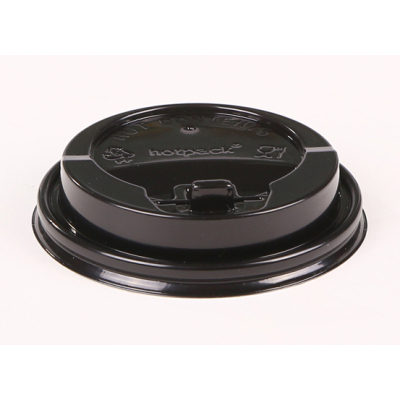 Reclosable Black Domed Sip-Thru Lid to fit 8oz Cup (Pack 50) [1000]