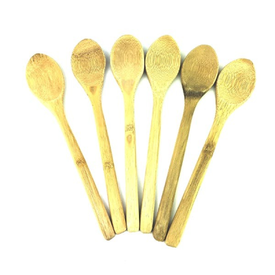 Bamboo Mini Mixing Spoons 25cm (Pack 6)