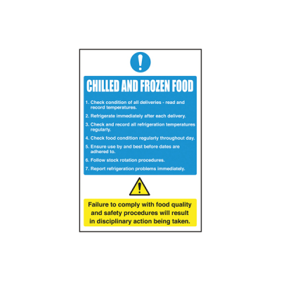 Self Adhesive Chilled and Frozen Food Sign