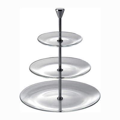 Full Moon 3 Tiered Glass Plate 6", 8.25" & 11" (15, 21, 28cm)