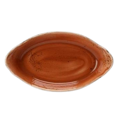 Steelite Craft Terracotta Oval Eared Dish 24.5 x 13.5cm 