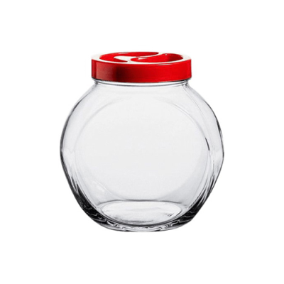 Bella Glass Spice Jar with Red Lid 200ml (Pack 3)