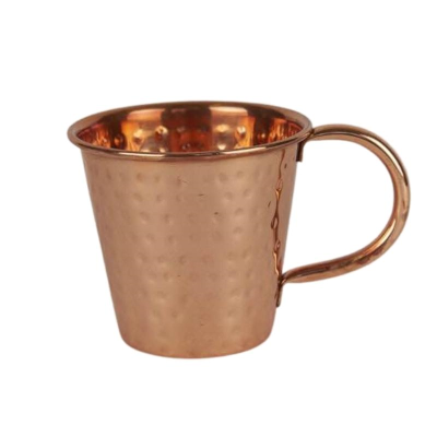 Hammered Copper Mug V Shape with Handle