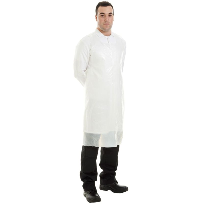Supertouch Poly Apron 690 x 1070mm White (Pack 100)