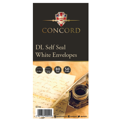 White Envelope DL Self Seal (Pack 50)