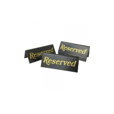 New Style Reserved Black Gold Table Notice (Pack 5)