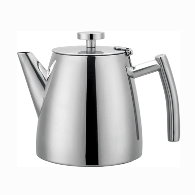 Caf Stl Belmont 18/10 Stainless Steel Mirror Finish Double Wall Teapot 0.6l