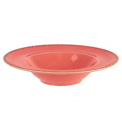 322134CO & 132115CO NEW Seasons Range of rustic inspired tableware by Porcelite ***SET OF 4 Coral Bowl Shape Cup 34cl/12oz and Coral Saucers 16cm/6.25 *** 