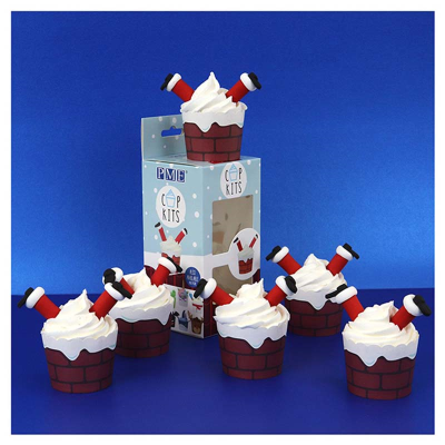 Cupkits Santa Cupcake Decorating Kit (Pack 6)