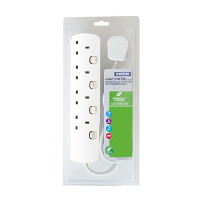 Status 4 Way 2 Meter Extension Wire Socket Individually Switched