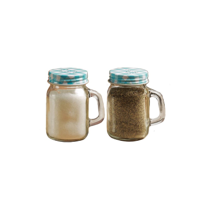 Mason Jar Salt & Pepper Shaker 5oz Blue (Pack 2)
