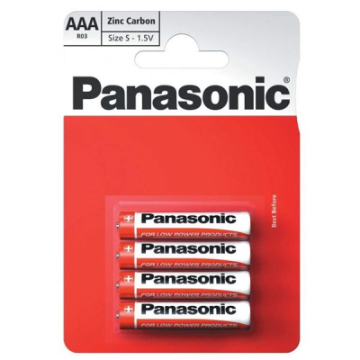 Panasonic Zinc Batteries AAA (Pack 4)